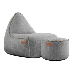 SACKit Cobana Lounge Chair og Pouf - Lysegrå