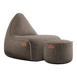 SACKit Cobana Lounge Chair og Pouf - Brun