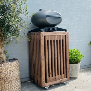 Altan Grillbord med Gasflaskeskjuler | Brunbejdset | 65.5 cm / Uden Topplade