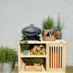 Luksus Grillbord med Gasflaskeskjuler | Nye Traller | 65.5 cm / Uden Topplade / 215 cm
