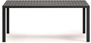 Udendørs spisebord Kave Home Culip aluminium grå 180x90 cm havemøbel