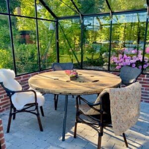 Havebord af Kabeltromle | Armeringsjernben | Ø110 / Udendørs Olie