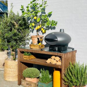 Grillbord Traller | Brunbejdset | 120 cm / 49 cm / Uden Topplade