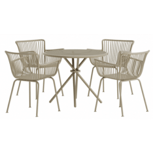 SIFNO Havemøbel sæt i stål og polypropylene - Beige