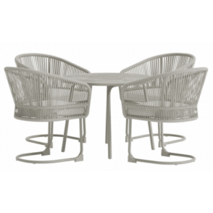TILO Havemøbel sæt i stål og polyrev - Gråbeige